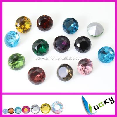 China High quality non flat back crystal rhinestones jewelry pointback cut gem round shape rhinestones k9 rhinestones for sale