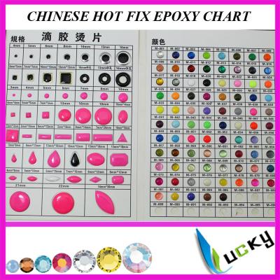 China Latest Flatback 2014 Hot Neon Color Fix Epoxy Rhinestone Hotfix Swatches for sale