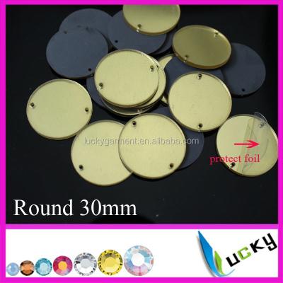 China Wholesale Large Size Flatback Sew-on Mirror Acrylic Rhinestones for sale