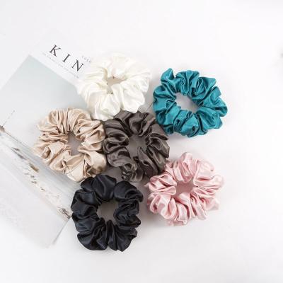 China Large Soft Non-Toxic Silk Scrunchies For Hair Elastic Hair Bands, Premium Scrunchy Hair Ties Ponytail Holder for sale