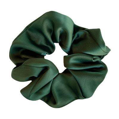 China Wholesale Sweet Olid Color Hair Accessories Korean Women Fabric Elastic Hair Band Satin Hair Scrunchies Gather for sale