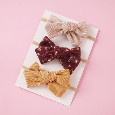 China Soft Baby Hair Bands Girls Headband Bows Organic Baby and Kids Bows Hair Accessories for sale