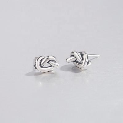 China FASHIONABLE S925 style earrings acacia knot fashion personality all-match retro Japanese and Korean sterling silver female jewelry for sale