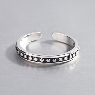 China CLASSIC Japanese and Korean version 925 sterling silver open ring fashion tail ring female fine section of retro old OL personality for sale