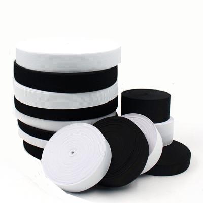 China Factory Wholesale Polyester Elastic Stretch Knitted Elastic Band For Underwear Sports Pants Strap Band for sale