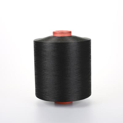 China Anti-Bacteria 300d/96f IL roughened yarns of dyed black polyester blends for sale