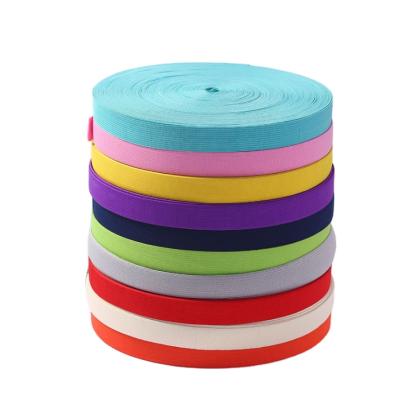 China Crochet Elastic Knitting Elastic Band 2cm Color Knitted Rubber Bands for sale