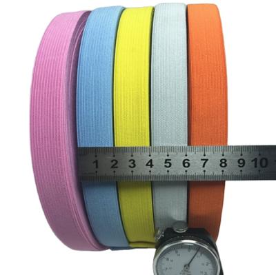 China Wholesales Elastics Color Polyester Knitted Tape Elastic Band For Garment for sale