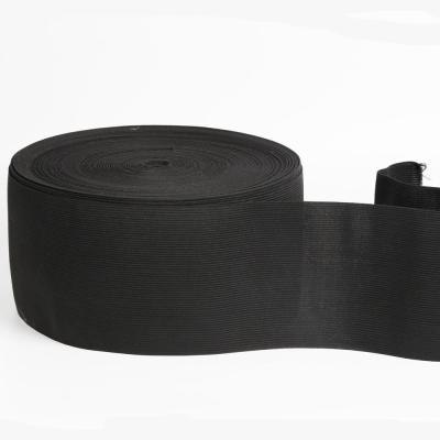 China 1/1.2 /1.5 /2 /2.5 /3 /4/5/6 Inch Wide Elastic Black Knitted Elastic Band for sale