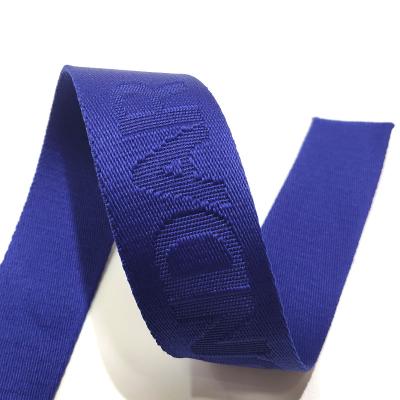 China Custom Polyester Jacquard Webbing Ribbon Webbing Custom Logo for sale