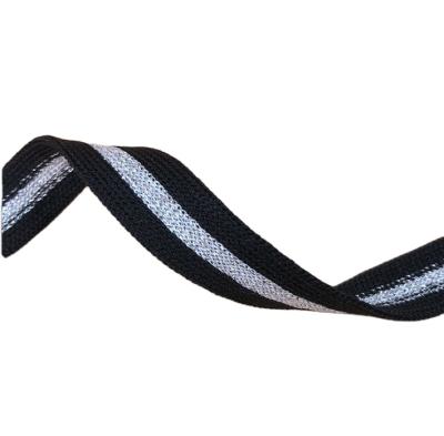 China Custom30mm Polyester Sustainable Knitting FabricCustom Narrow Knitted Webbing Band For Sportswear for sale