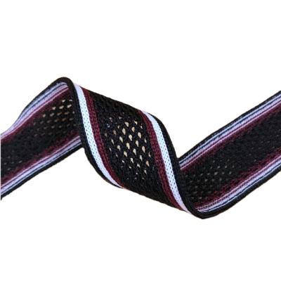 China Polyester Flat Viable Mesh Knitted Tape Webbing Band for Garment for sale