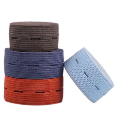 China Custom Elastic Band Elastic Ribbon Buttonhole Factory Supply Cotton Webbing Webbing Elastic Band zu verkaufen