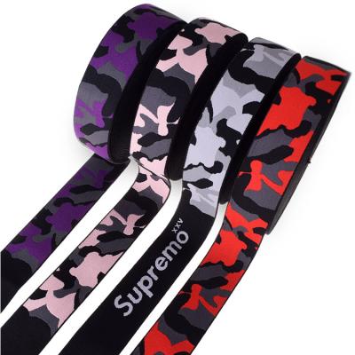 China Fashion label polyester woven underwear waistband elastic jacquard webbing custom printed knitted soft elastic band for underwear for sale