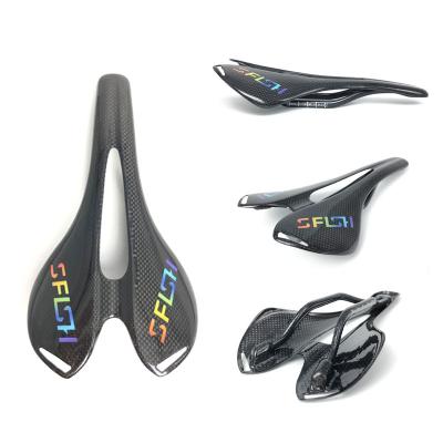 China OEM single sfish logo custom accessories bike parts bicycle seat saddle road bike saddle carbon 7*8 carbon bow bike part for sale