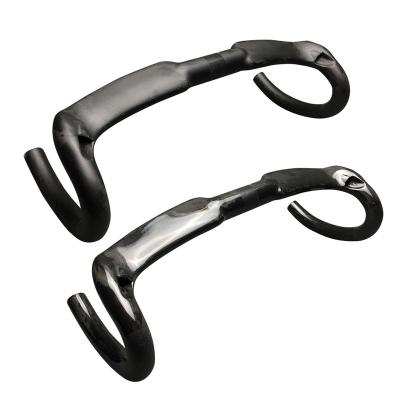 China Road Bicycles OEM NO LOGO road racing bike handlebar 31.8mm*400/420/440mm t800 carbon fiber road bike handlebar bicycle parts for sale