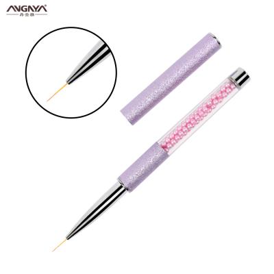 China Hot Sales 7mm-9mm-11mm NAIL Purple Rhinestone Nylon Coating Brush for sale