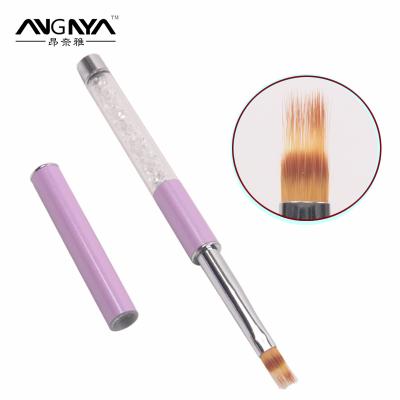 China Professional NAIL New Design Rhinestone Metal Handle Rhinestone Nail Gel Sweep Ombre Brush for sale