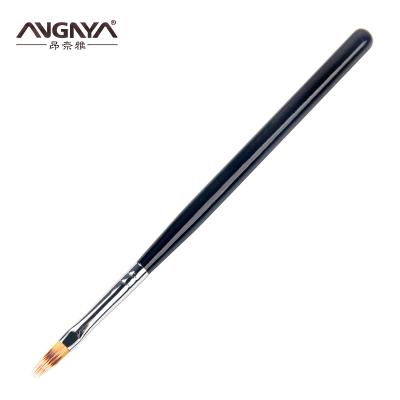 China NAIL ANY Blooming Nail Art Brush For Nail Product Good Quality Metal Handle Dye Material Professional Black NylonHair Material for sale