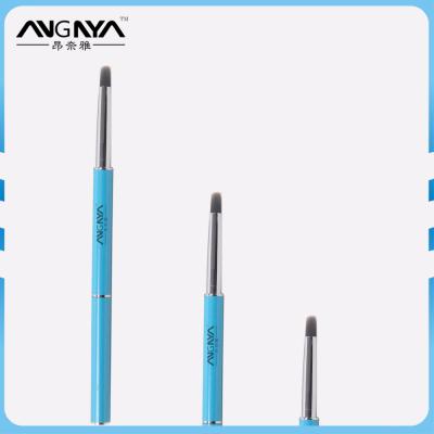 China 2017 ANGNYA NAIL 2017 High Quality Nylon Hair Blooming Brush With Metal Handle Blue Nail Art Brush for sale