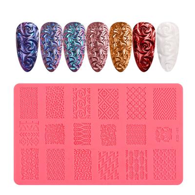 China ANGNYA New Design 3D Nail Stamp Plate Plate Nail Art Stamping Template Kit Custom Image Plate For Nail YZ-002 for sale