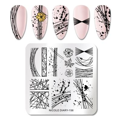 China Hot Selling Nail Art DIY ANGNYA Metal Stainless Steel Square Shape Stamping Plate Nail Art Stamp Plates for sale