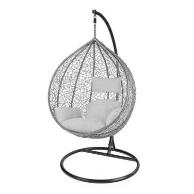 China Durable And Comfortable Wicker Egg Chair With Stand Indoor Outdoor Hanging Chair Swing For Patio Balcony for sale