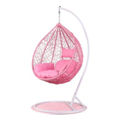 China Durable And Comfortable Outdoor Furniture Hanging Egg Swing Chair With Metal Bracket Indoor Patio Swings for sale