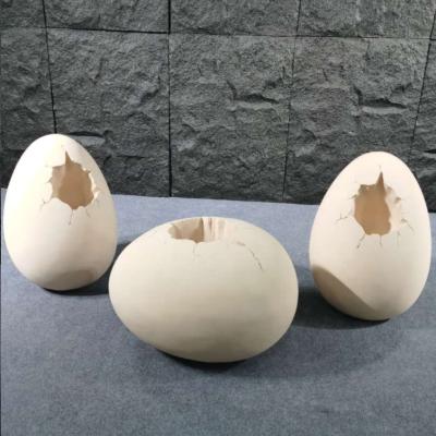 China Modern New Design Style Egg Shape Planters Fiberglass Flower Pots Decoration Garden Hotel For Indoor Outdoor for sale