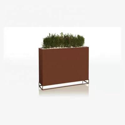 China Popular High Quality Durable Cube Planters Metal Flower Pot Stand Customized Large Pot Outdoor Surviving Steel Pots for sale