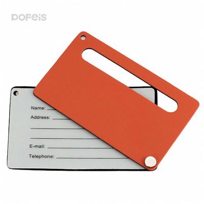 China PU Leather Baggage Travel Luggage Tags Simple Design Travel Name Card Anti-lost Card Holder Custom Available for sale