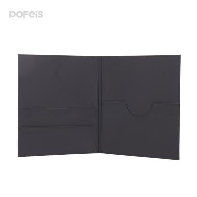 China Simple Design Business A4 Supplier Desktop Signature Folder Meeting Card Storage Leather Contract Folder Handmade for sale