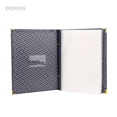 China Handmade PU Certificate Service Singapore Police Force Gold Stamping Certificate Holder PVC Plastic Custom A4 Folder for sale