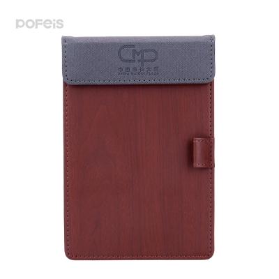 China Pu Leather Hotel Menu Logo Handmade Personal Clipboard Printing Clip Lid A4 Magnetic Menu Cover Clipboard With Pen for sale