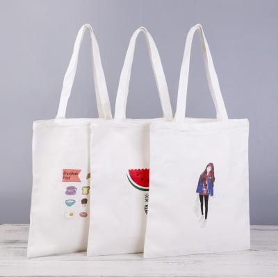 China New Women Cotton Handbag Folding Printable Canvas Bags for sale