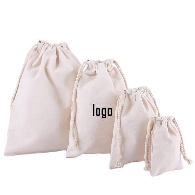 China Eco-Friendly Logo Printing Simple Natural Custom Organic Cotton Suction String Bag Canvas Dust Bag Cotton Drawstring Bag for sale