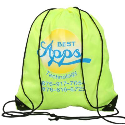 China Durable High Quality Polyester Drawstring Bag Backpacks Custom 210d Polyester Drawstring Bag for sale