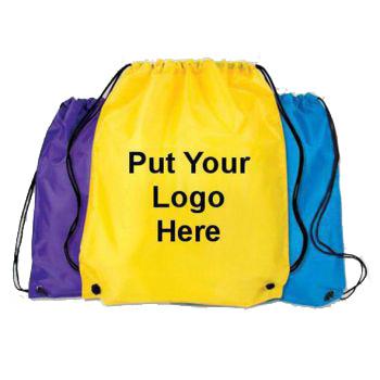 China Durable Classic 210D Polyester Drawstring Backpack Suction String Bags Hot Selling Custom Logo Printing for sale