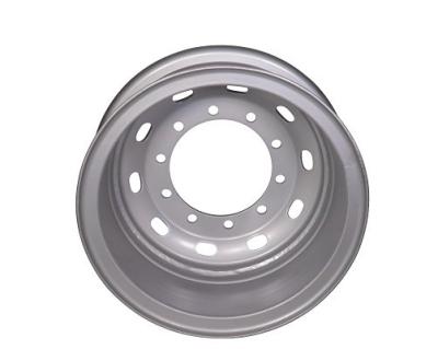 China Rim Heavy Truck Steel Wheel 8.5-24 For Tire 12.00-24 Silver for sale