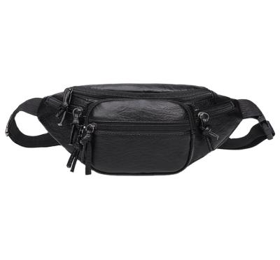 China 2021 Genuine Leather Fanny Pack Women Water Proof Adjustable Waist Bag and Men Belt Available Customize Waist Bag for sale