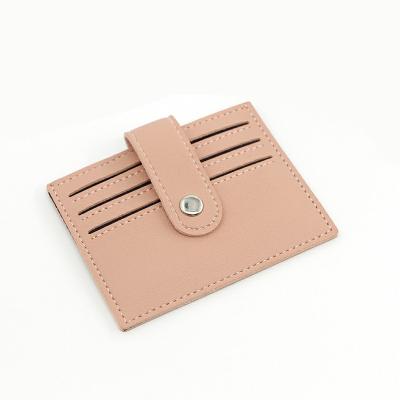 China 2020 Fashionable Fasion Card Wallet Women Leather Trim Pure Slim Wallet Business ID Credit Card Holder for sale