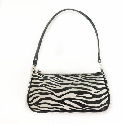 China 2020 fashion new zebra-copy retro shoulder armpit bag niche design personalized women's hangbag for sale