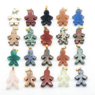 China Creative DIY Chakra Boys and Girls Ornament Natural Semi-precious Gemstone Gemstone Jewelry Crystal Healing Pendant Necklace for Women Men for sale