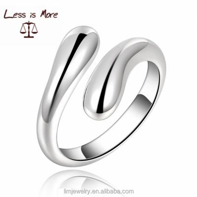 China CLASSICS 925 sterling silver plated open ring, adjustable simple band ring wholesale for sale