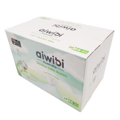 China Printed Bamboo Diapers For Baby AIWIBI Premium Quality Natural Bamboo Diapers 2021 New Biodegradable Bamboo Diapers for sale