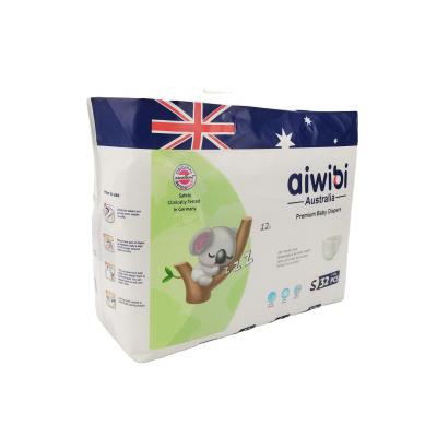 China AIWIBI Australia Brand Diapers Factory Premium Quality Printed Selling Soft Cloth Best Like Baby Diapers for sale