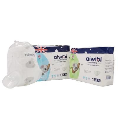 China AIWIBI Printed Baby Diapers Ultra Thin Disposable Diapers High Absorbency Interesting Baby Diapers For Babies for sale