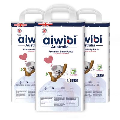 China AIWIBI Baby Diapers Printed High Quality Smart Baby Diapers Premium Fine Comfortable Diaper Panty Panties for sale