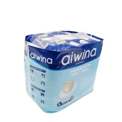 China AIWINA OEM Printed Brand In Stock Wholesale Cheap Adult Disposable Diaper Pants For Incontinence Care for sale