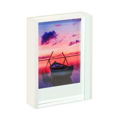 China Stylish Eco-Friendly Photo Frames Free Download Floating Clear Acrylic 2x3 Mini Picture Frame Collage for sale